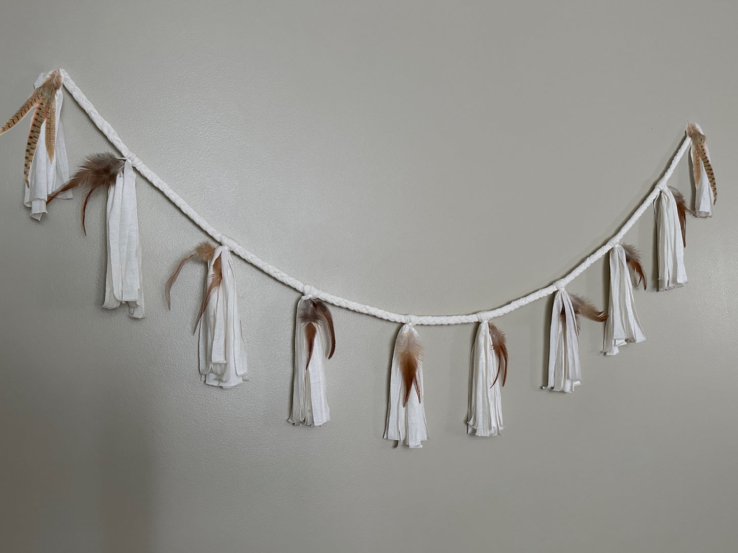 Fabric tassel garland, Christmas tree garland, mantle garland, wedding garland, tree tinsel